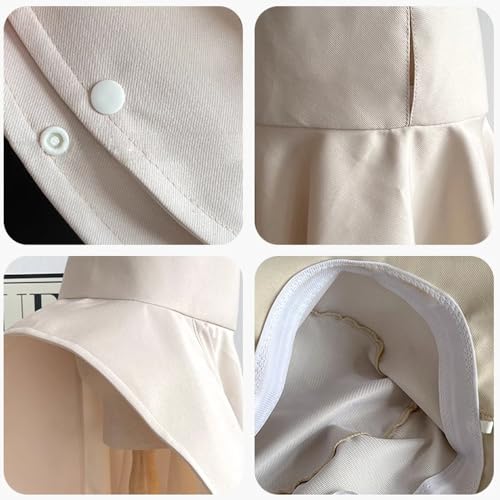Fashion Outdoor Beach Hats UPF 50+ UV Sun Protection Wide Brim Shawl Breathable Face Neck Flap Cover Folding Sun Hat - color: Khaki