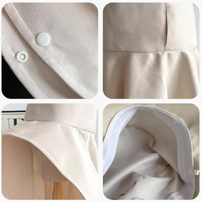 Fashion Outdoor Beach Hats UPF 50+ UV Sun Protection Wide Brim Shawl Breathable Face Neck Flap Cover Folding Sun Hat - color: Beige