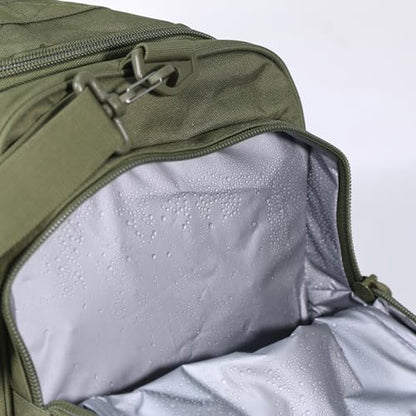 APRILBAY Duffel Bag – Heavy Duty Tactical Gym Bag for Men, Splashwater-Proof Weekender Travel Bag for Basketball, Football, Soccer, Hiking, and Hunting (Dark Green) - color: Dark Green