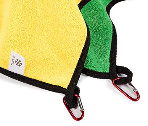 Toasis Fishing Towels with Carabiner Clip 16 x 12 Inch Pack of 4 (Mixed GY) - color: Mixed Gy