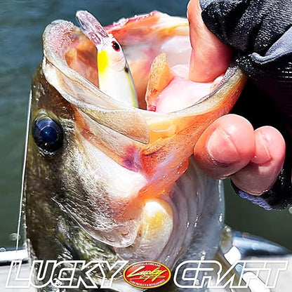 LUCKY CRAFT Pointer 78SP Fishing Lures, 3" Freshwater Bass & Trout Lures, Suspending 4ft-5ft Depth, Jerkbait, Bass Fishing Gear and Accessories, Ghost & Aurora - color: 225 MS Ghost Chartreuse Shad