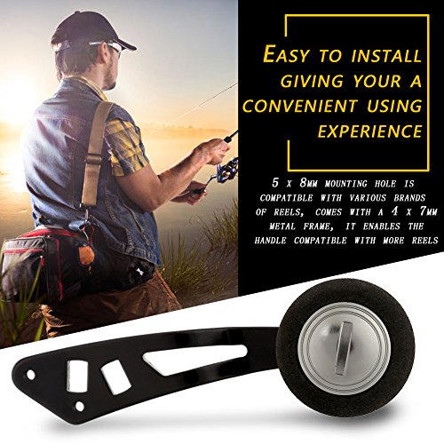 Fishing Reel Handle, Power Handle Baitcasting Eva Knob Micro Jigging Grip with Fittings Replacement Parts for Lowprofile Reel Quantum Accurist Power Handle Quantum Accurist Power Handle
