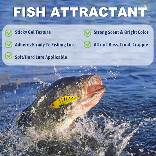 EUPHENG Fish Attractant Gel Dark Green Fishing Lure Attraction Enhancer Scent for Bass, Crappie and Trout Attractant - style: Shrimp Smell-10ml*1