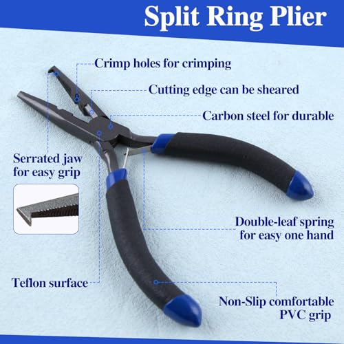 SPEEDWOX Fishing Pliers Hook Remover - Saltwater Gear With Line Cutter, Crimping Tool, Clippers, Pistol Grip Split Ring - style: Fishing Pliers