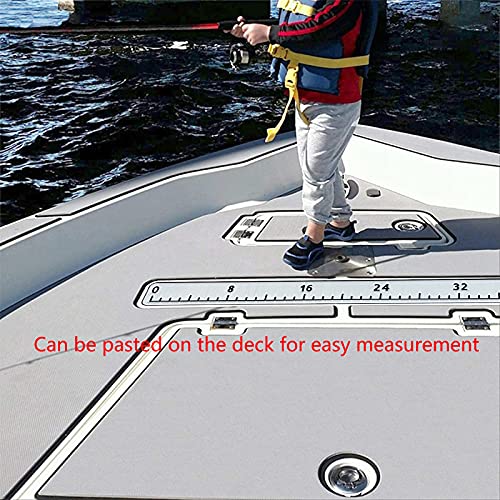 Fish Ruler for Boat 40"/48" with Backing Adhesive Fish Measuring Sticker Foam Fish Measuring Board for Fishing Boat, Cooler, Kayak, Yacht Fish Ruler Boat Accessories - color: Light Brown