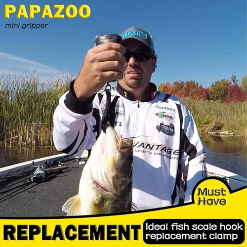 4.5'' Fish Lip Gripper, Digital Scale Hook Non-Puncture Replacement Clamp - Fish Grabber for Fishing Cull Tag Tournament Bass Fishing Culling System Accessories (Pack of 2)