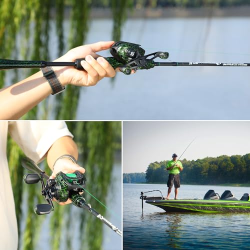 Sougayilang Berdea L Fishing Rod, 2-Piece IM6 Carbon Fiber Strong Casting & Spinning Rods for Bass, Trout, Walleye, Catfish - color: Casting, size: 7'0" Medium Heavy- Fast- 2piece