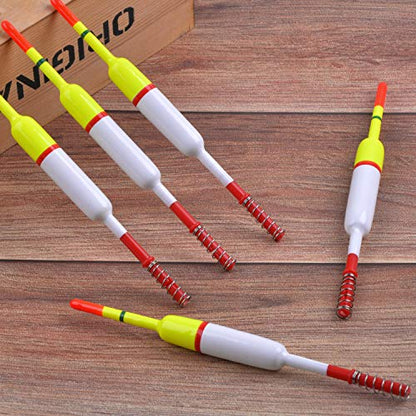 SILANON Slip Bobbers Fishing Floats and Bobbers Balsa Wood Slip Bobbers Floats Spring Bobbers for Crappie Catfish Trout Panfish Walleyes Fishing Bobbers 10pcs - color: 2.17in X 0.47in X 5.63in - 10pcs