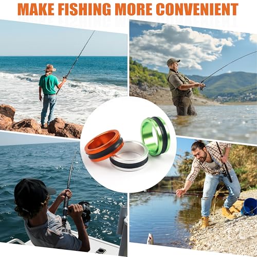 OROOTL Fishing Line Ring Knot Tying Tool, 2pcs Fishing Knot Tying Tool Alloy Line Dragger Tightener Ring FG GT Knot Puller PE Fishing Line Knotting Device Accessories for Saltwater Freshwater - color: Green-2pcs