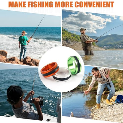 OROOTL Fishing Line Ring Knot Tying Tool, 2pcs Fishing Knot Tying Tool Alloy Line Dragger Tightener Ring FG GT Knot Puller PE Fishing Line Knotting Device Accessories for Saltwater Freshwater - color: Green-2pcs
