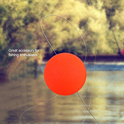 100Pcs Fishing Floats Balls, Foam Fishing Bobbers Buoyancy Ball Red Pompano Rigs Rig Floats Strike Indicator for Fishing Tackle Accessory 0.5inch (6#)
