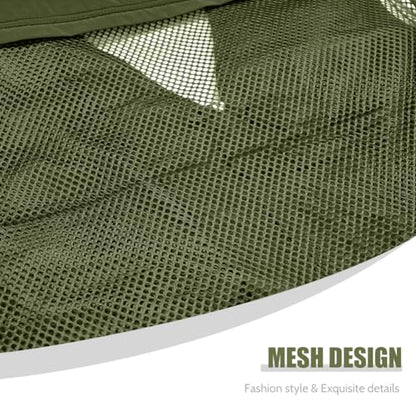 TOLOER Men's Summer Fishing Vest Multi Pockets Casual Vests Waterproof Quick Dry Outdoor Mountain Photography - color: Army Green-8898, size: Medium