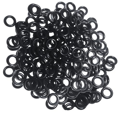 Reaction Tackle Wacky Rig Tool and O-Rings for Soft Plastic Worms, Bass Fishing Wacky Rig and Neko Rig Stick Bait Setup for Largemouth and Smallmouth - color: 300 Black O-rings