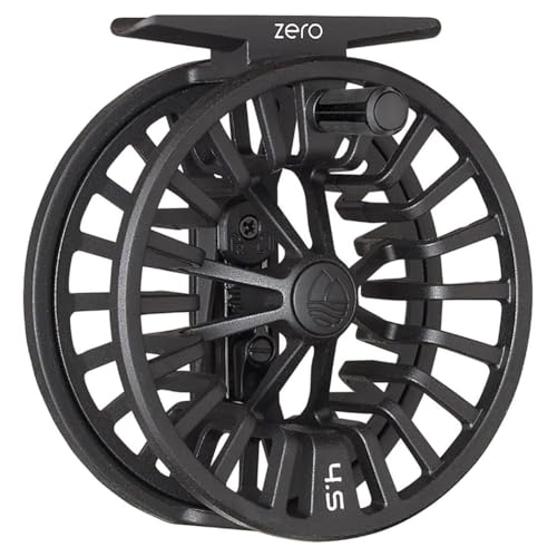 Redington Zero Fly Fishing Reel – Ultralight Trout Reel with Clicker Drag System, Large Arbor, Quick-Change Spool & Twin-Molded Handle – Durable Die-Cast Construction - color: Matte Black, size: 4/5