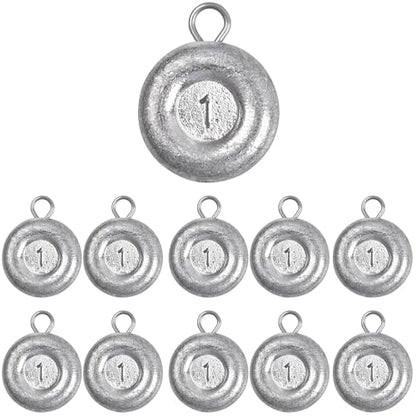 Disc Sinkers Fishing Weights Coin Weight Saltwater Fishing Weight sSinker Surf Fishing Inline Trolling Bottom Drifting Catfish Weight Sinker Fishing Tackle Gear 1oz 2oz 3oz 4oz 5oz 6oz 8oz - style: 1oz - 10pcs