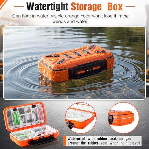 4 Pack Fishing Tackle Box, Small & Medium Waterproof Lure Bait Storage Box with Adjustable Dividers, Double Sided Floating Storage Container for Hooks, Sinkers, Beads, Small Baits(Classic) - size: Small & Medium, style: Classic