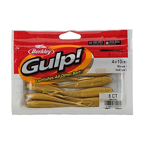 Berkley Gulp! Minnow Fishing Soft Bait - color: Gold Leaf, size: 4"