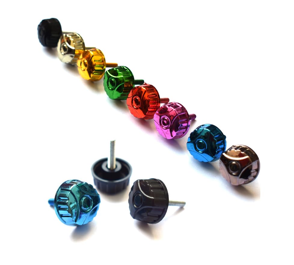Pack of 5 Replace Parts New Fishing Reel Handle Screw Nut Caps Fishing Tackle Tools for Spinning Reel Crank Power Foldable Outdoor Accessories - color: Blue 5pcs