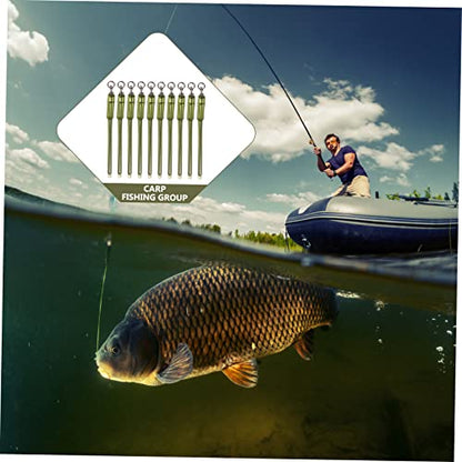 10pcs Split Rings Fishing Swivels Ring Fishing Gear Connector for Freshwater Saltwater