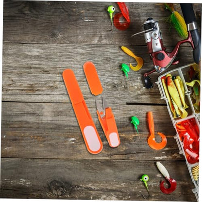 Abaodam 1set Fishing Scissors for Braided Line Mini Shears for Anglers Efficient Plastic Fishing Line Cutters for Crafting and Sewing Set