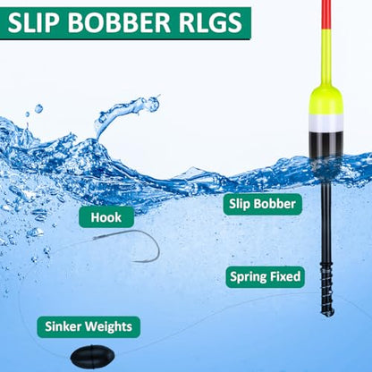 VioraWhite 20 Pcs Fishing Floats Bobbers Spring Oval Stick Slip Floats Balsa Wood High Visibility and Sensitive for Crappie Catfish Trout Panfish Walleye Fishing - size: 1.7″x0.59″x5.7″