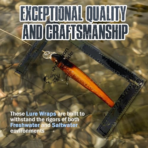 Reaction Tackle Lure Wraps, Clear PVC Fishing Lure Covers with Hook and Loop Closure, Protect Treble Hooks and Prevent Tangles, Tackle Storage, Large 5-Pack - size: Large 5-Pk