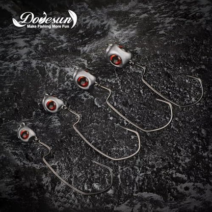 Dovesun Swimbait Jig Head 12PCS Ned Rig Jig Heads Weedless Jig Heads with 3/0 Texas Rig Hooks for Bass Fishing 1/8 1/5 1/4 3/8oz - color: 1/8oz(3.5g)*12pcs