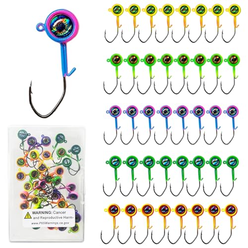 Crappie Jig Heads, 40packs Fishing Jig Heads Hooks Swimbait Jig Head 1/32oz 1/16oz 1/8 oz Fishing Jigs Heads for Crappie Bass Fishing - color: 1/16oz-40packs