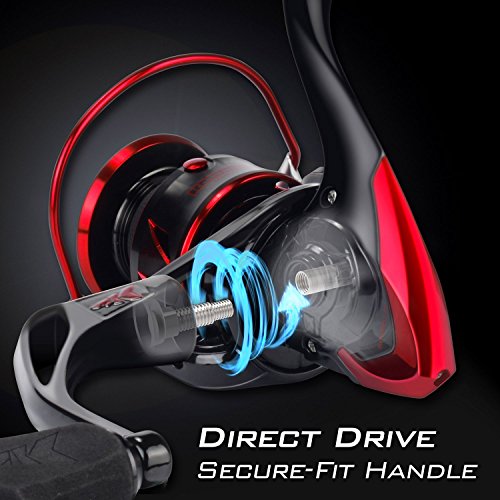 KastKing Sharky Spinning Reel – 5.2:1 & 6.2:1 Gear Ratios, Carbon Fiber Drag 33–39.5LB, 10+1 Stainless Bearings, Lightweight Nylitech Body, Oversize Shaft, for Saltwater & Freshwater - color: 5.2:1-Sharky III, size: 2000