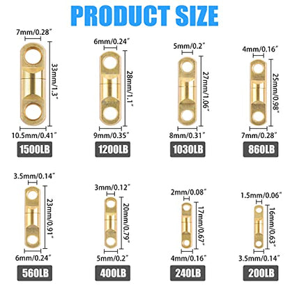 OROOTL Heavy Duty Barrel Swivels Saltwater Fishing Swivels Wind On Swivels for Big Game Fishing High Strength Stainless Steel Swivel Connector Tackle for Freshwater Fishing - size: 8mm_1030lb-10pcs