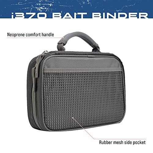 FROGG TOGGS Bait Binder, Fishing Tackle and Bait Storage, Salt Water Resistant Soft Sided Tackle Bag, Black, i370