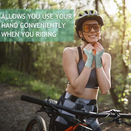 Bememo 4 Pack Sun Protection UV Gloves Driving Sun Gloves Cooling Fingerless Wrist Length Glove for Women Gel Manicure - color: Elegant Colors
