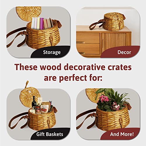 wald imports Willow Creel - Rattan Basket - Woven Baskets for Storage - Decorative Wicker Baskets