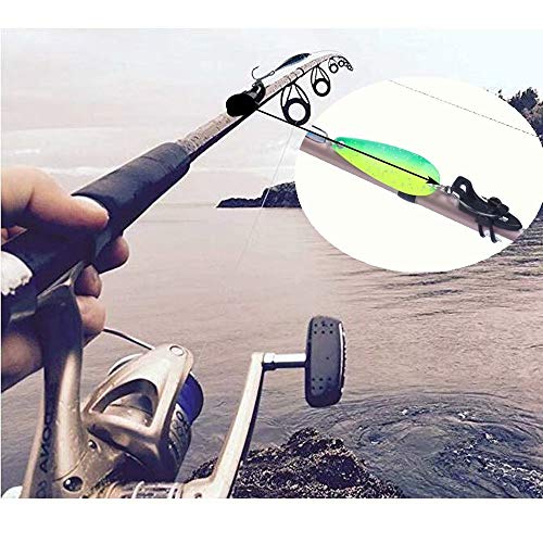 Fishing Hook Keeper Fishing Rod Keeper with 3 Different Rubber Rings Fishing Rod Hook Holder 10pcs - color: Red