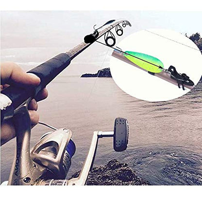 Fishing Hook Keeper Fishing Rod Keeper with 3 Different Rubber Rings Fishing Rod Hook Holder 10pcs - color: Green-10pcs