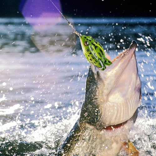 10 Pcs Frog Fishing Lures,Topwater Frog Fishing Lures,Freshwater Soft Simulated Frog Bait,Frog Artificial Soft Bait for Freshwater Saltwater
