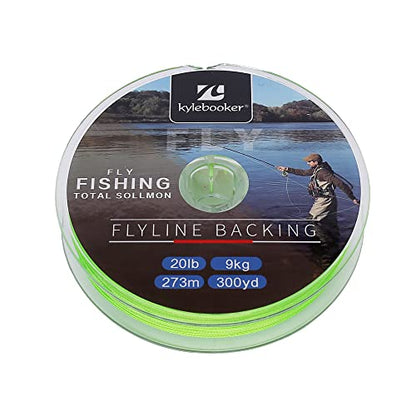 Kylebooker Fly Fishing Dacron Braided Backing Line Abrasion Resistant Trout Fly Line 20lb/30lb - color: Green, size: 30LB 91m/100yds