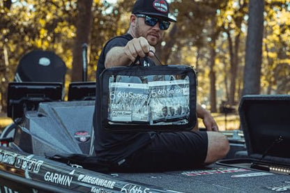 6th Sense – Bait View Fishing Tackle Bag, Clear View Soft Plastic Storage - color: Black, size: Large
