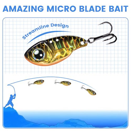TRUSCEND Vibespinner Easy Catch Fishing Lures with BKK Hooks, Tail Spinner Baits with 4 Actions, Vibrating Swimming Flashing & Jigging for More Bites, Spoon Lures for Bass Trout Crappie Walleye Pike - color: C2-1/8oz-1"