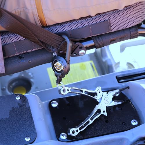 YakAttack Dual Fishing Tool Retractor - Style Options | Secure Clip-On with 360° Swivel | Heavy-Duty, Corrosion-Resistant for Saltwater & Freshwater | Fly Fishing Zinger Retractor - style: 24" Stainless Steel Cable
