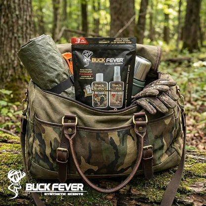 Buck Fever Buck Pix 2,3,4-Piece kit - Synthetic Deer Scent (4 oz Branch Action & 4 oz Dirt Fusion) for Whitetail & Mule - Non-Spoiling Deer Attractant for Outdoor Trail Camera - size: 3 - Piece Combo