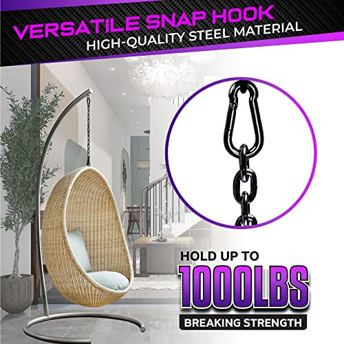 PAMAZY 2Pcs 5.5In Spring Snap Hooks 1000LBS Capacity, Utility Hook Clip, Heavy Duty Rope Connector, Quick Link Snap Hooks for Indoor & Outdoor, Hanging, Camping, Fishing - size: 2Pcs 5.5In