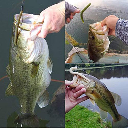 Wacky-Worms-Bass-Fishing-Lure-Kit-Wacky-Rig-Worms-Soft-Plastic-Stick-Baits3 4" 5" 6 inch - color: 4 inch 30 pcs