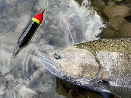 Slip Floats, Set of 4, Orange/Yellow/Black - Salmon and Steelhead Floats - size: 3/8 oz