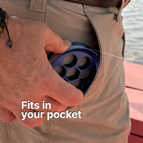 Aluminum Fishing Hand Line Reel Pocket/Travel - color: Gold