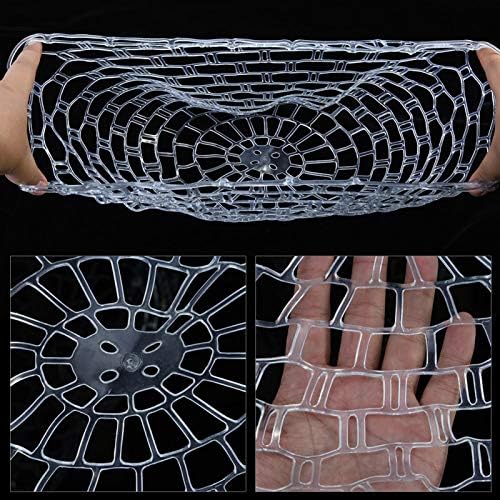 EBTOOLS Depth 10.6inch Rubber Fishing Mesh, Fly Fishing Net Fish Landing Net Replacement, Trout Bass Net Soft Rubber Mesh Catch and Release Net