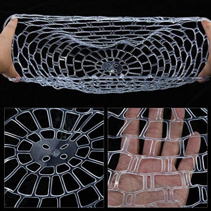 EBTOOLS Depth 10.6inch Rubber Fishing Mesh, Fly Fishing Net Fish Landing Net Replacement, Trout Bass Net Soft Rubber Mesh Catch and Release Net