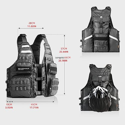 Rhinowalk Fishing Photography Vest with Multi Pockets Outdoor Jackets for Hunting, Hiking, Climbing, Traveling