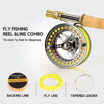 EX-ALC Fly Reel 3/4 5/6 7/8 9/10WT CNC Machined Large Arbor Aluminum Fly Fishing Reels Silver/Gunsmoke Fly Reels - color: Fluo Yellow Fly Line, size: 3/4WT Fly Reel