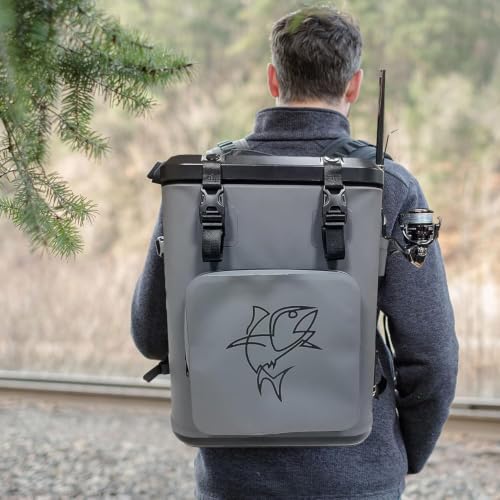 Backpack Coolers Insulated Leak Proof | Fish Kill Bags Backpack Coolers Insulated Leak Proof, Magnetic Closure Waterproof Durable for Camping & Hiking - Gray